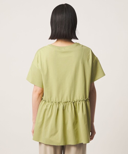 A DAY IN THE LIFE UNITED ARROWS(アデイインザライフユナイテッドアローズ)の「プレーティング ペプラムカットソー <A DAY IN THE LIFE>(Tシャツ/カットソー・レディース・ダークグレー/オフホワイト/ライム/その他1・FREE)」の9枚目の写真