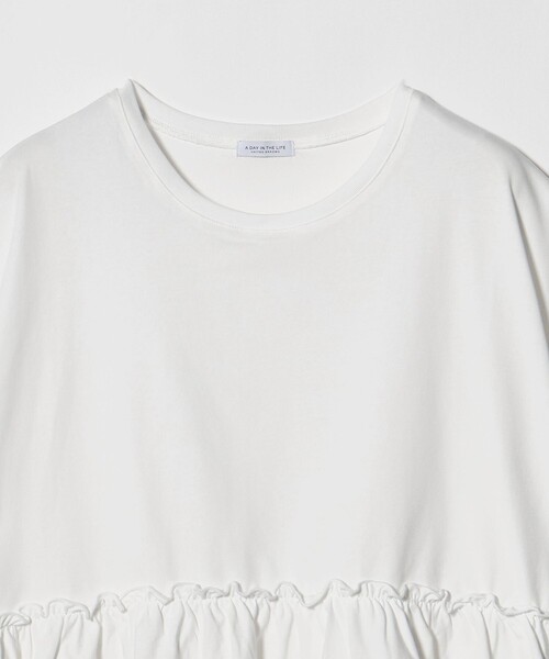 A DAY IN THE LIFE UNITED ARROWS(アデイインザライフユナイテッドアローズ)の「プレーティング ペプラムカットソー <A DAY IN THE LIFE>(Tシャツ/カットソー・レディース・ダークグレー/オフホワイト/ライム/その他1・FREE)」の10枚目の写真