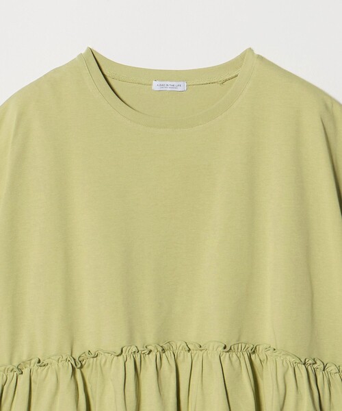 A DAY IN THE LIFE UNITED ARROWS(アデイインザライフユナイテッドアローズ)の「プレーティング ペプラムカットソー <A DAY IN THE LIFE>(Tシャツ/カットソー・レディース・ダークグレー/オフホワイト/ライム/その他1・FREE)」の13枚目の写真