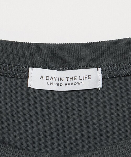 A DAY IN THE LIFE UNITED ARROWS（アデイインザライフユナイテッドアローズ）の「プレーティング ペプラムカットソー ＜A DAY IN THE LIFE＞（Tシャツ/カットソー・レディース・ダークグレー/オフホワイト/ライム/その他1・FREE）」の6枚目の写真