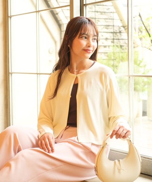 Ehre style（エーレスタイル）の「会食も使える！きちんと上品見えUVカットカーデ※接触冷感もあり（カーディガン/ボレロ・レディース・ブラック/ホワイト・FREE）」の17枚目の写真