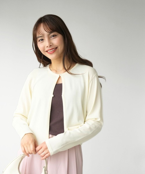 Ehre style（エーレスタイル）の「会食も使える！きちんと上品見えUVカットカーデ※接触冷感もあり（カーディガン/ボレロ・レディース・ブラック/ホワイト・FREE）」の20枚目の写真