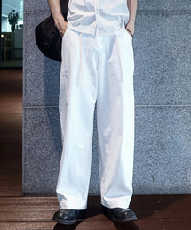 KNITTED（ニッティド）の「アウトストリングカーブドコットンバルーンパンツWHITE（その他パンツ）」