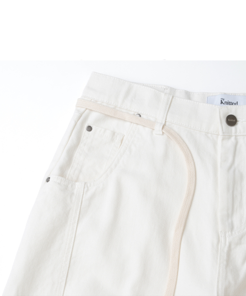 KNITTED（ニッティド）の「アウトストリングカーブドコットンバルーンパンツWHITE（その他パンツ・メンズ・その他・MEDIUM/LARGE/X-LARGE）」の3枚目の写真
