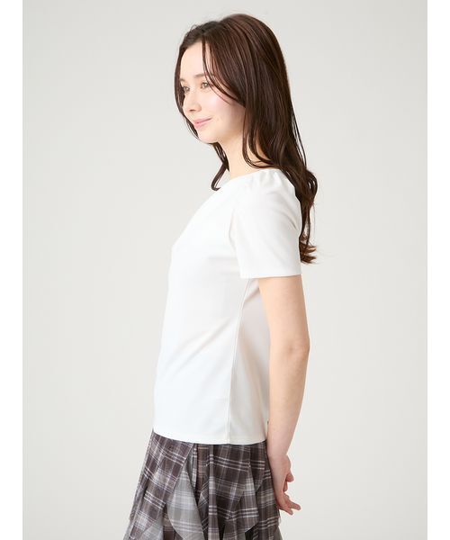 CELFORD（セルフォード）の「【洗える】アシンメトリーカットトップス（Tシャツ/カットソー・レディース・オフホワイト/ピンクベージュ/ネイビー・F）」の6枚目の写真