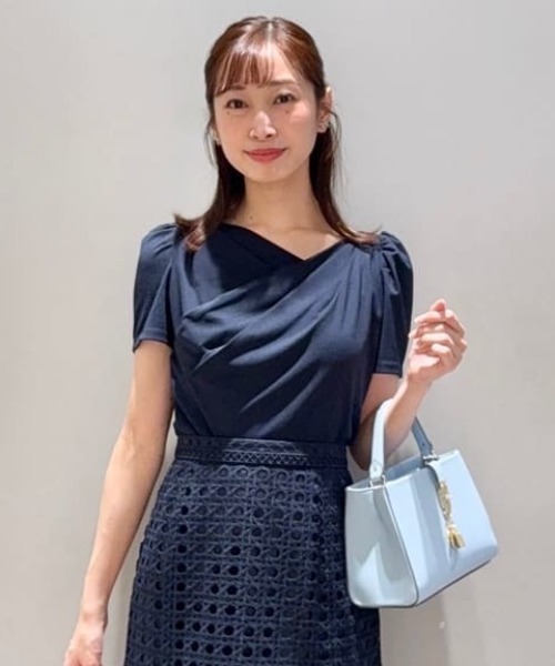 セール】【洗える】アシンメトリーカットトップス（Tシャツ/カットソー
