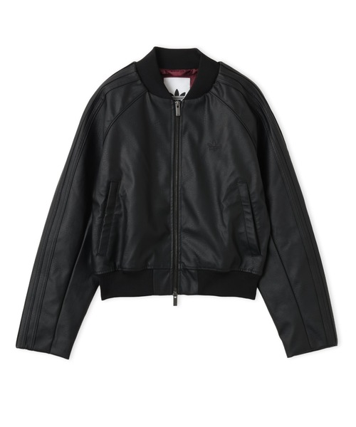 adidas（アディダス）の「adidas PLEATHER SST TRACKTOP / アディダス プレザー SST トラックトップ（ブルゾン・レディース・ブラック・S/M/L）」の5枚目の写真