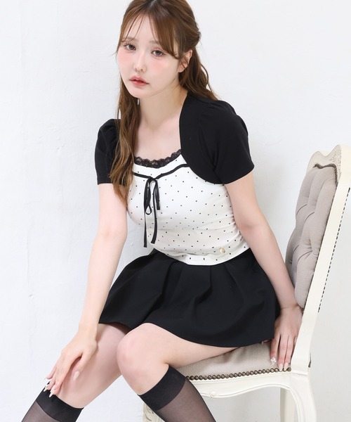one after another NICE CLAUP(ワンアフターアナザーナイスクラップ)の「レイヤードプリーツミニスカート(スカート・レディース・ホワイト系その他/ネイビー系/ブラック・SMALL/MEDIUM)」の10枚目の写真