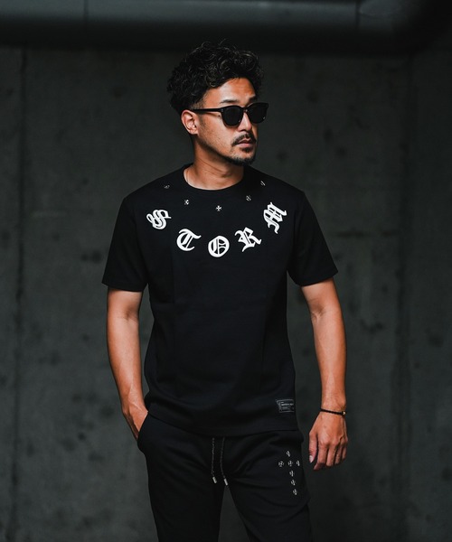 adamsJUGGLER(アダムスジャグラー)の「RTEGメタルクロスティー(Tシャツ/カットソー・メンズ・ホワイト/ブラック・L/M/S/XL)」の2枚目の写真