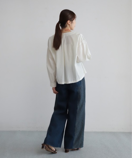NOMBRE IMPAIR(ノンブルアンペール)の「インドコットン 金糸刺繍V開きブラウス(シャツ/ブラウス・レディース・ホワイト・FREE)」の8枚目の写真