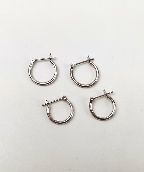 SBG(エスビー)の「SBG フープピアス silver925 両耳(ピアス(両耳用)・メンズ・ゴールド/シルバー・#16/#14)」の5枚目の写真