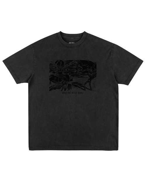 NAVYTEAM(ネイビーチーム)の「Grag The Metal Robot ピグメント半袖Tシャツ(4色)(Tシャツ/カットソー・レディース・ブラウン/バーガンディー/ブルー/チャコール・SMALL/MEDIUM/LARGE/X-LARGE)」の1枚目の写真