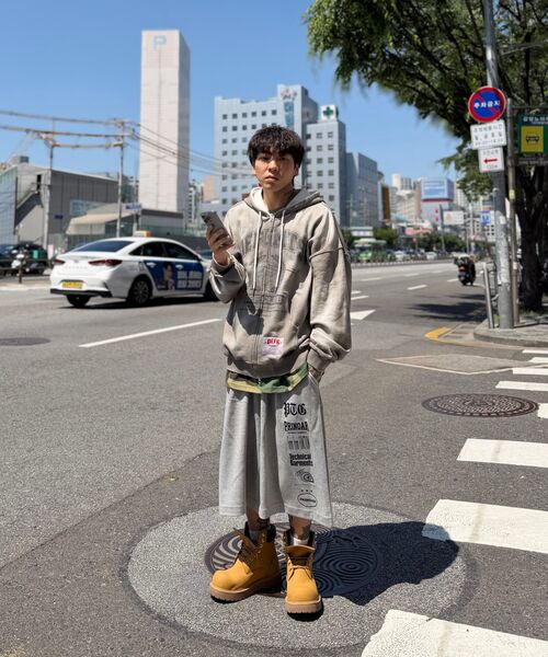 PRINOAR(プリノア)の「マルチロゴシングルプリーツバミューダショーツ - メランジ(その他パンツ・レディース・グレー系その他・SMALL/MEDIUM/LARGE)」の10枚目の写真