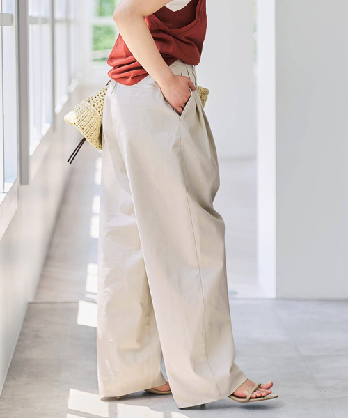 Spick & Span(スピックアンドスパン)の「Higuchi*S 2タックツイルパンツ(チノパンツ・レディース・ベージュ系その他/スカイブルー・38/36)」の8枚目の写真