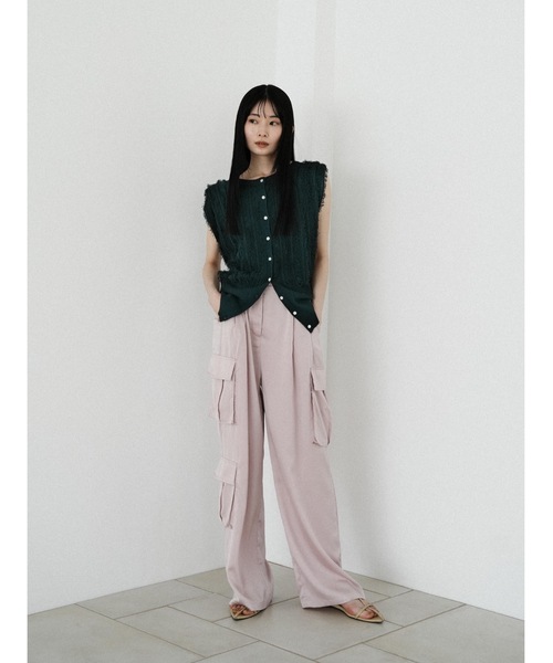 Katrin TOKYO（カトリーントーキョー）の「satin cargo slacks（カーゴパンツ・レディース・ピンク系/ネイビー・S/M/XS-Short/XS-Regular）」の2枚目の写真