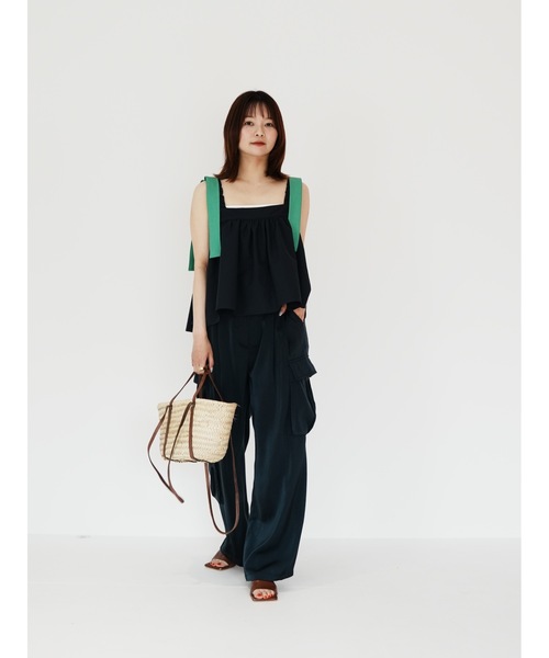 Katrin TOKYO（カトリーントーキョー）の「satin cargo slacks（カーゴパンツ・レディース・ピンク系/ネイビー・S/M/XS-Short/XS-Regular）」の19枚目の写真