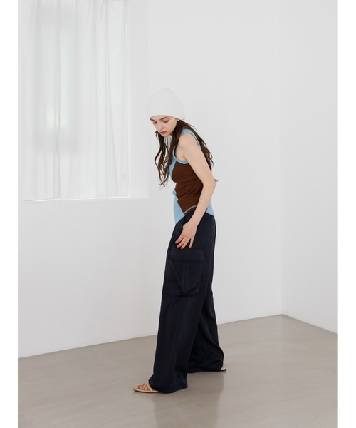 Katrin TOKYO（カトリーントーキョー）の「satin cargo slacks（カーゴパンツ・レディース・ピンク系/ネイビー・S/M/XS-Short/XS-Regular）」の9枚目の写真