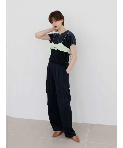 Katrin TOKYO（カトリーントーキョー）の「satin cargo slacks（カーゴパンツ・レディース・ピンク系/ネイビー・S/M/XS-Short/XS-Regular）」の12枚目の写真