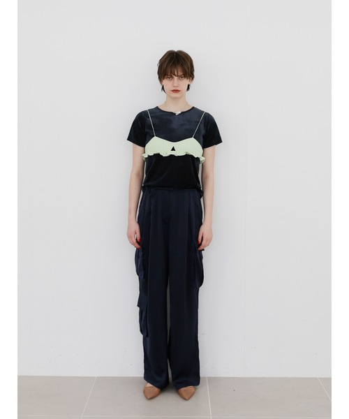 Katrin TOKYO（カトリーントーキョー）の「satin cargo slacks（カーゴパンツ・レディース・ピンク系/ネイビー・S/M/XS-Short/XS-Regular）」の14枚目の写真