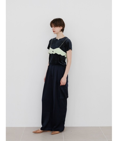 Katrin TOKYO（カトリーントーキョー）の「satin cargo slacks（カーゴパンツ・レディース・ピンク系/ネイビー・S/M/XS-Short/XS-Regular）」の15枚目の写真