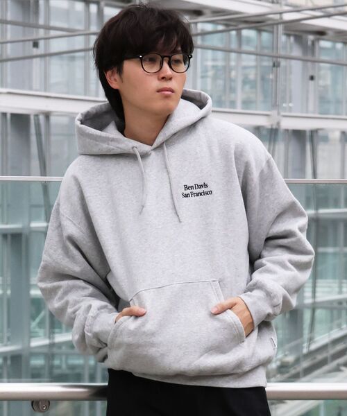 BEN DAVIS(ベンデイビス)の「【BEN DAVIS(ベンデイビス)】BD SWEAT HOODIE / スウェットパーカー プルオーバー フーディ ワンポイント刺繍 裏起毛 ユニセックス(パーカー・メンズ・グレー/ピンク/ブラウン/ブラック/ネイビー・LARGE/X-LARGE/MEDIUM)」の7枚目の写真