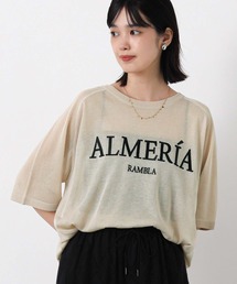 シアー刺繍ロゴ5分袖