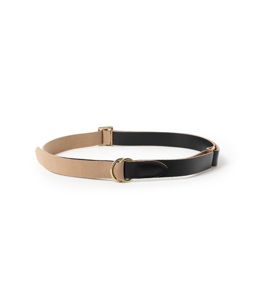 BEAMS PLUS(ビームスプラス)の「Leather Double Ring Belt(ベルト・メンズ・ブラック/ブラウン・ONE SIZE)」の3枚目の写真