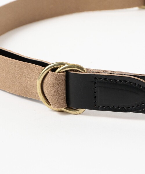 BEAMS PLUS(ビームスプラス)の「Leather Double Ring Belt(ベルト・メンズ・ブラック/ブラウン・ONE SIZE)」の4枚目の写真