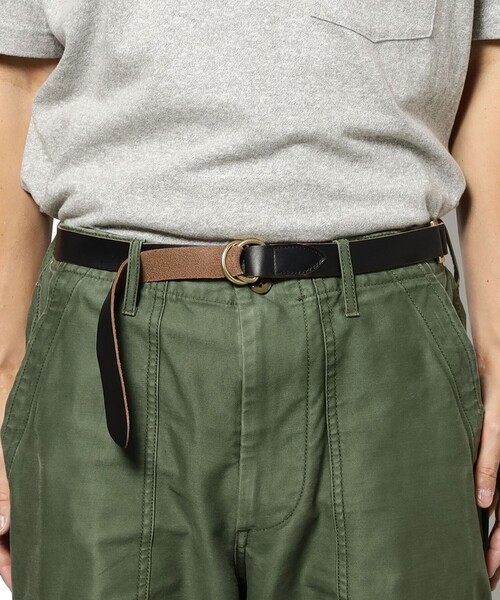 BEAMS PLUS(ビームスプラス)の「Leather Double Ring Belt(ベルト・メンズ・ブラック/ブラウン・ONE SIZE)」の8枚目の写真