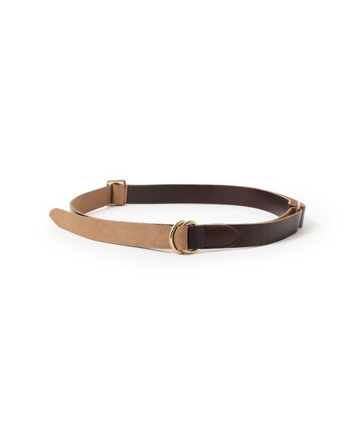 BEAMS PLUS(ビームスプラス)の「Leather Double Ring Belt(ベルト・メンズ・ブラック/ブラウン・ONE SIZE)」の9枚目の写真