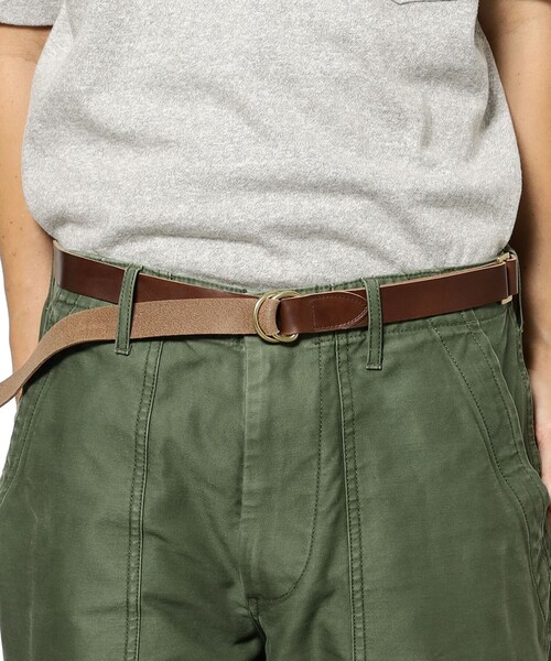 BEAMS PLUS(ビームスプラス)の「Leather Double Ring Belt(ベルト・メンズ・ブラック/ブラウン・ONE SIZE)」の14枚目の写真