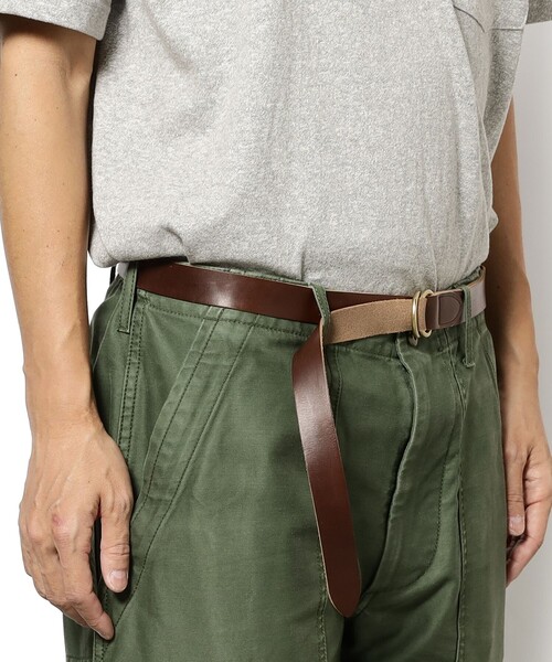 BEAMS PLUS(ビームスプラス)の「Leather Double Ring Belt(ベルト・メンズ・ブラック/ブラウン・ONE SIZE)」の15枚目の写真
