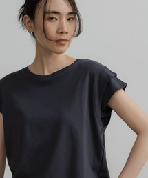 《ウタオ》【抗菌防臭、UVカット、接触冷感、汗ジミ防止、遮熱性】フレンチスリーブプルオーバー