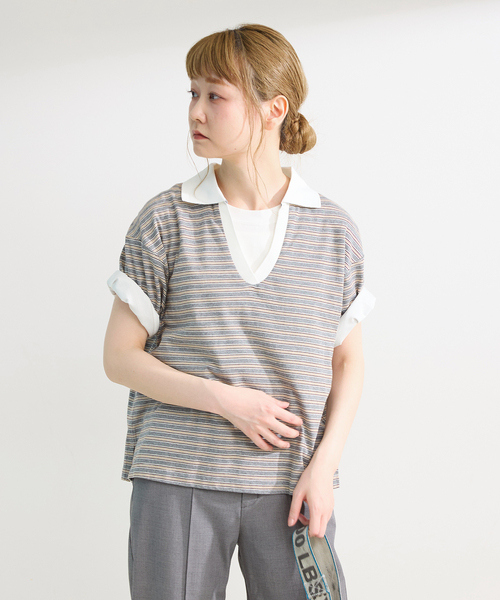 B.C STOCK(ベーセーストック)の「ウォッシャブル / *MAI.M. RUGGER SHIRT(Tシャツ/カットソー・レディース・その他4/その他1/その他15・FREE)」の12枚目の写真