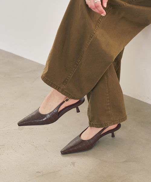 Spick & Span(スピックアンドスパン)の「Spick & Span バックスリングパンプス(パンプス・レディース・ブラウン・36/37/38)」の1枚目の写真
