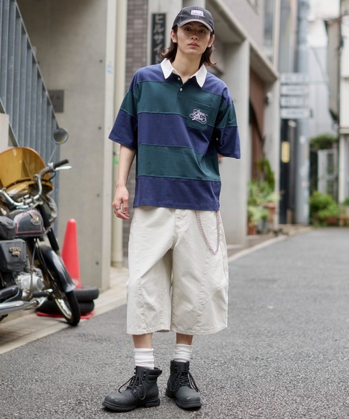 WEGO(ウィゴー)の「WEGO/【26年春夏新作】ナンバリングラガーシャツ(ポロシャツ・メンズ・ワイン/ダークグリーン・LARGE/MEDIUM)」の15枚目の写真