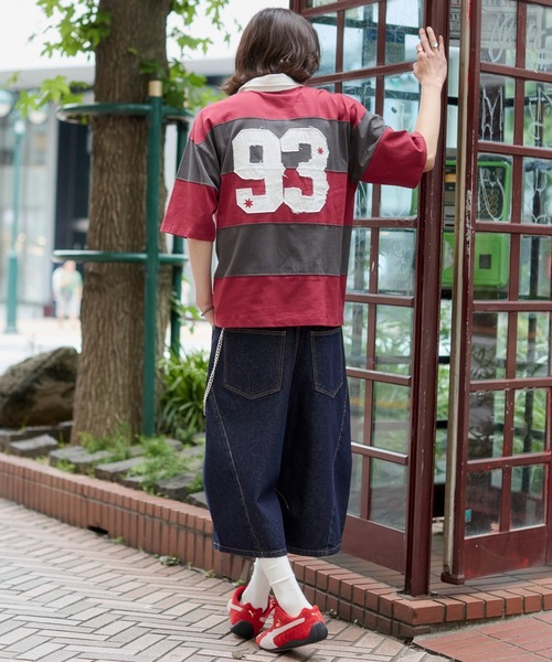 WEGO(ウィゴー)の「WEGO/【26年春夏新作】ナンバリングラガーシャツ(ポロシャツ・メンズ・ワイン/ダークグリーン・LARGE/MEDIUM)」の10枚目の写真
