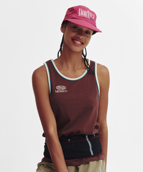 MENASOO（ミナス）の「Signature Double Binding Sleeveless Top（Tシャツ/カットソー・レディース・スカイブルー/ライトグレー/ブラウン/ダークグレー・F）」の7枚目の写真