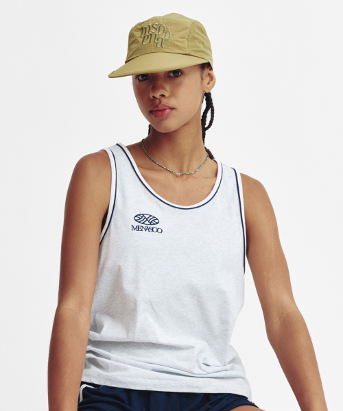 MENASOO（ミナス）の「Signature Double Binding Sleeveless Top（Tシャツ/カットソー・レディース・スカイブルー/ライトグレー/ブラウン/ダークグレー・F）」の8枚目の写真
