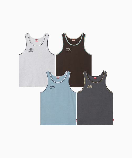 MENASOO（ミナス）の「Signature Double Binding Sleeveless Top（Tシャツ/カットソー・レディース・スカイブルー/ライトグレー/ブラウン/ダークグレー・F）」の9枚目の写真