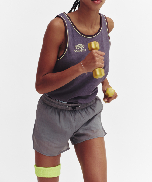 MENASOO（ミナス）の「Signature Double Binding Sleeveless Top（Tシャツ/カットソー・レディース・スカイブルー/ライトグレー/ブラウン/ダークグレー・F）」の13枚目の写真