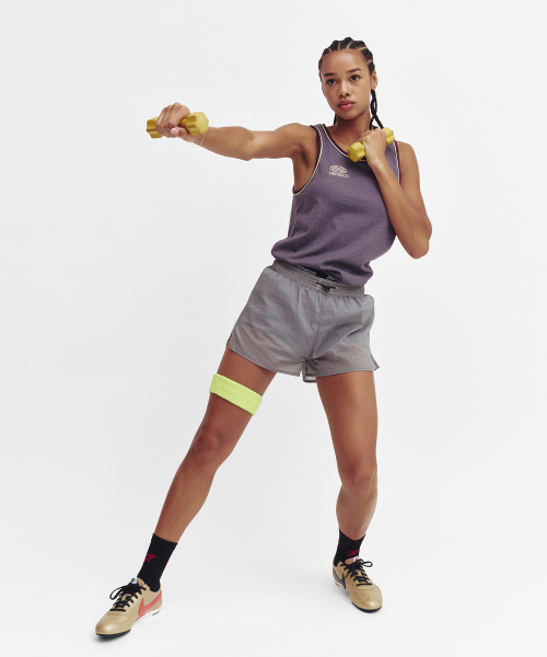 MENASOO（ミナス）の「Signature Double Binding Sleeveless Top（Tシャツ/カットソー・レディース・スカイブルー/ライトグレー/ブラウン/ダークグレー・F）」の17枚目の写真