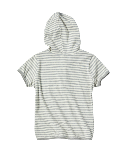 UNTITLED SEOUL(アンタイトル ソウル)の「シンボルストライプヘンリーフードクロップ半袖メランジホワイト(Tシャツ/カットソー・レディース・その他・SMALL/MEDIUM)」の4枚目の写真