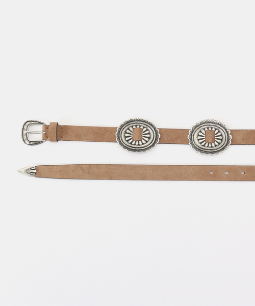 Puntovita(プントヴィータ)の「【PUNTOVITA/プントヴィータ】CONCHO BELT BEIGE(ベルト・レディース・ベージュ・85)」の5枚目の写真