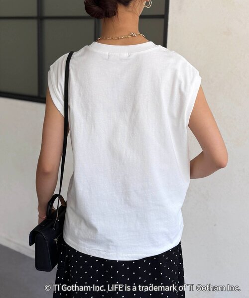 Chez toi(シェトワ)の「フォトTEE(Tシャツ/カットソー・レディース・ベージュ/ホワイト・FREE)」の8枚目の写真