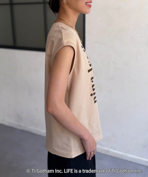 Chez toi(シェトワ)の「フォトTEE(Tシャツ/カットソー・レディース・ベージュ/ホワイト・FREE)」の15枚目の写真