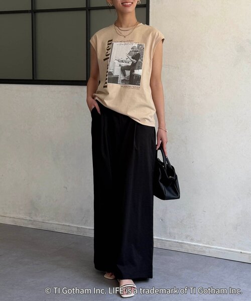 Chez toi(シェトワ)の「フォトTEE(Tシャツ/カットソー・レディース・ベージュ/ホワイト・FREE)」の17枚目の写真