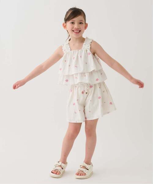 kate spade new york kids フリルトップス&パンツセット セール】ブリスフルフローラルトップス＆キュロットスカートセット
