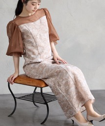 セール】バックオープンジオメトリックドレス / back open geometric