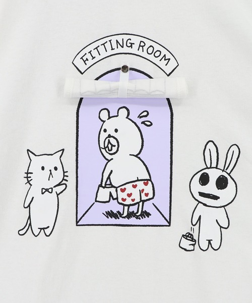 ScoLar Parity(スカラーパリティ)の「362132:試着室の秘密 お着替え中クマ柄Tシャツ(Tシャツ/カットソー・レディース・チャコールグレー/オフホワイト/パープル・M)」の12枚目の写真
